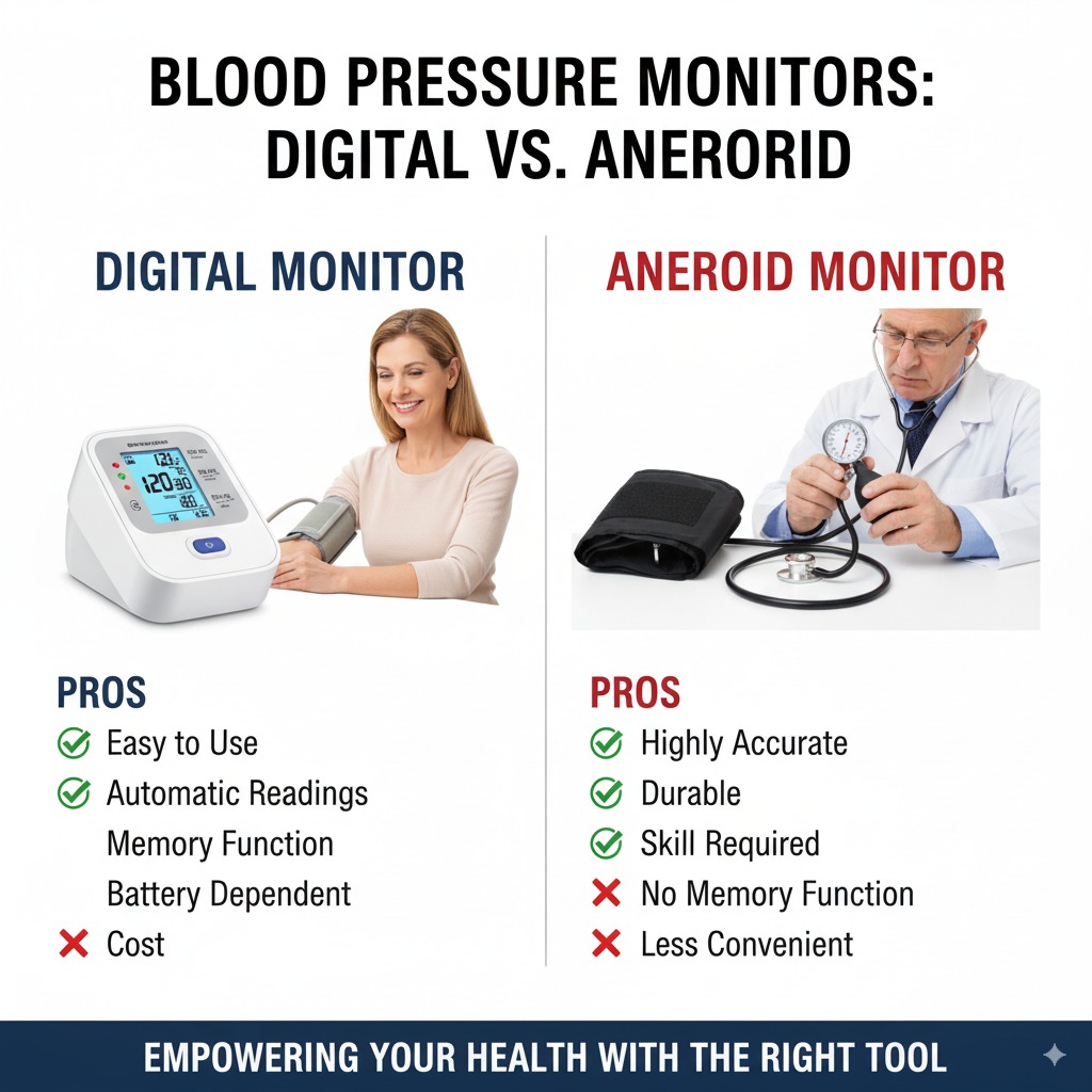 digital vs aneroid blood pressure monitor comparison