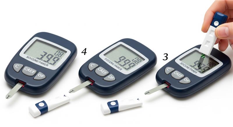 diabetes checking monitor in white background