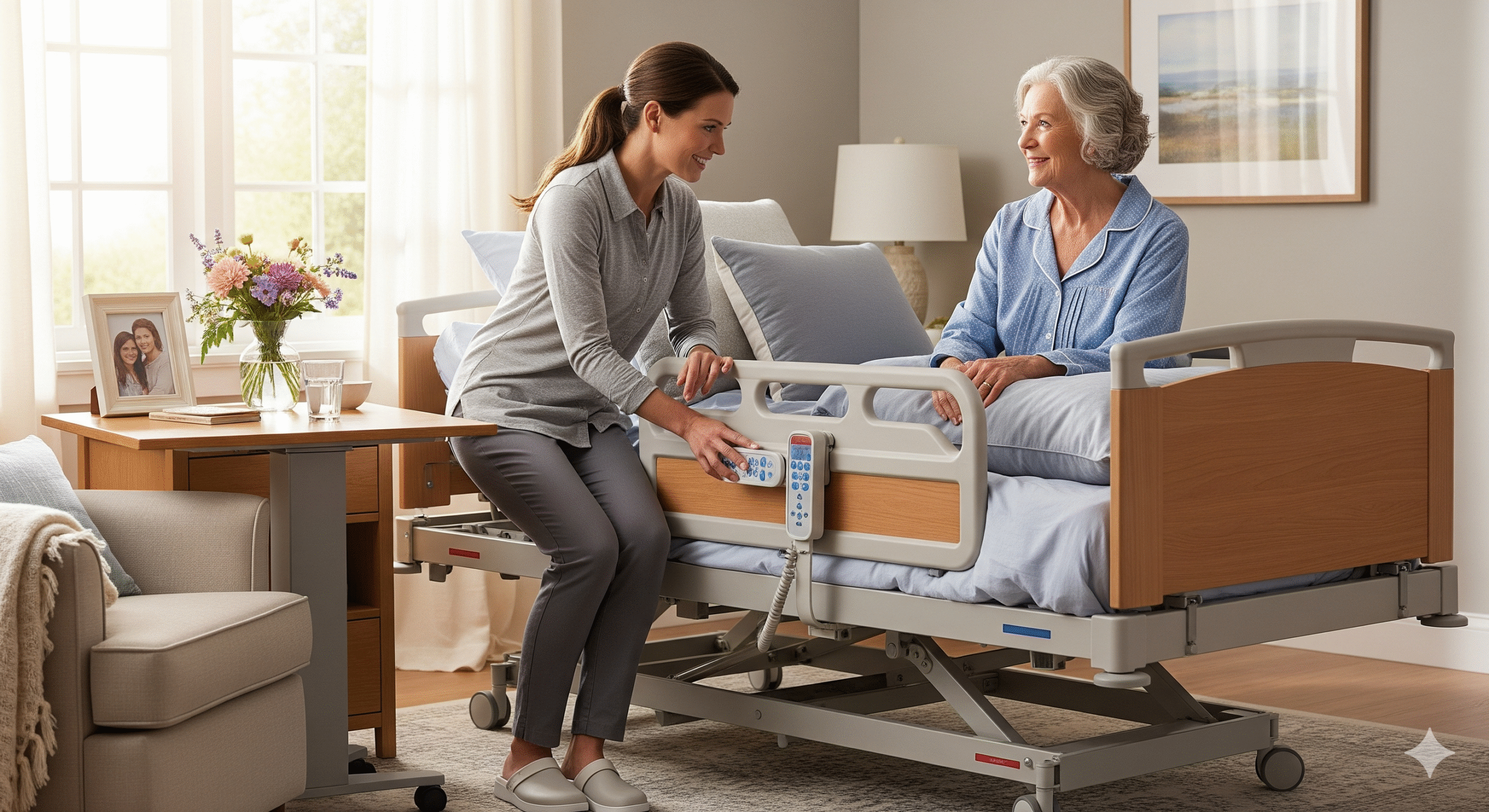 hospital bed setup at home scaled 1